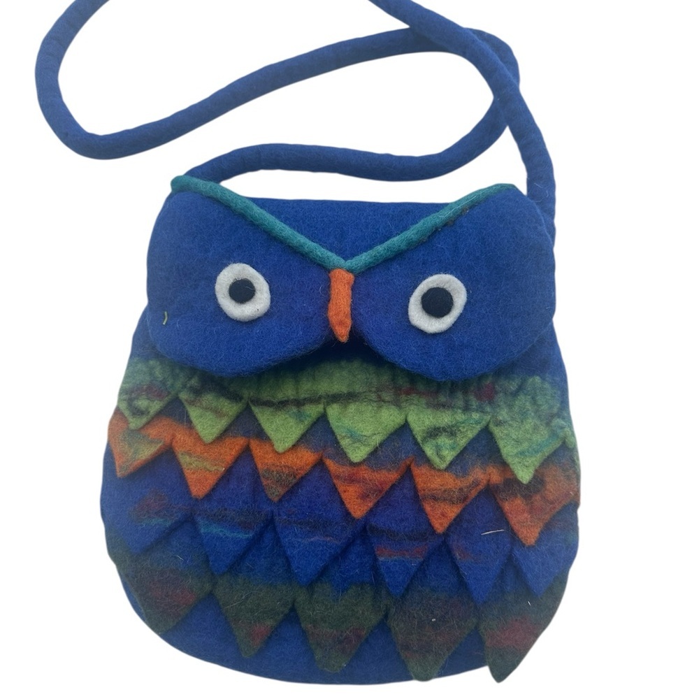 Handmade Colorful Owl knit Shoulder Bag